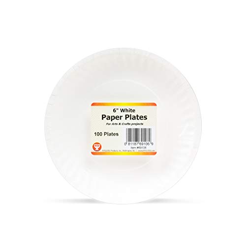 Hygloss Products Pratos de papel – Placa branca não revestida – Use para alimentos, eventos, ativida