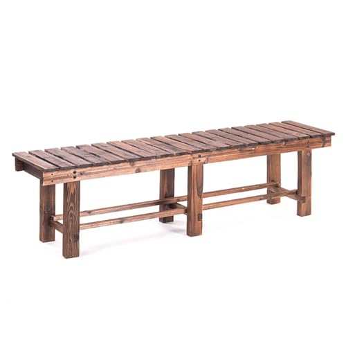 Banc en bois d'extérieur résistant intempéries grand format