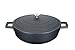 Price comparison product image MasterClass Shallow Casserole Dish with Lid 4L/28 cm, Lightweight Cast Aluminium, Induction Hob and Oven Safe, Black