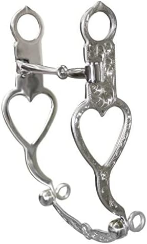 Showman Stainless Steel Bit w/Fully Engraved Open Heart Cheeks