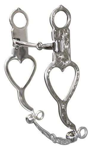 Showman Stainless Steel Bit w/Fully Engraved Open Heart Cheeks