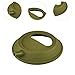 kowaku Silicone Lid for Camping Bowl Seal Cover Lightweight Portable Utensil Round with Spout Replacement for Barbecue Beach Kitchen, Green