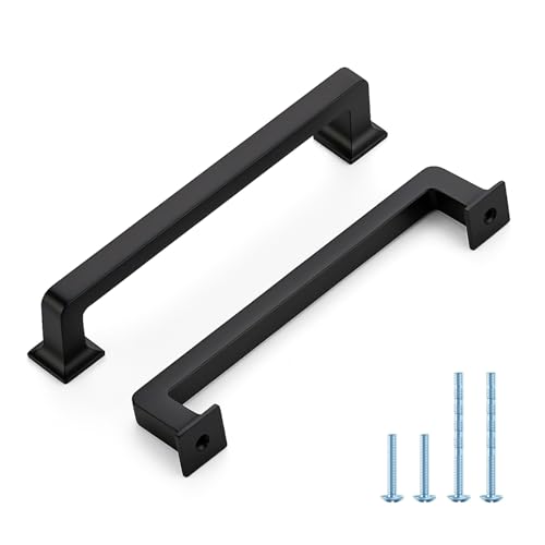 HOME EDIT Matte Black Cabinet Handles Zinc Pulls 5 Inch 30 Pack