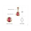 Descubre la mejor manicura y pedicura de LugoPulsa aqui 👈🏼 y pide cita JewelryPalace-Infinito-Pendientes-Colgantes-Mujer-Plata-Oro-14k-Oro-Rosa-Pendientes-de-Gota-88ct-Rubi-Rojo-Creado-Corte-Gota-Agua-Elegantes-Pendientes-Nina-con-Piedra-Joyas-Mujer