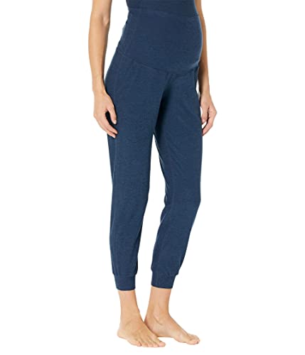 Beyond Yoga Spacedye Beyond The Bump Maternity Midi Joggers for Women - Polyester-Elastane Blend Fabric Nocturnal Navy LG (US Women's 10-12) 27