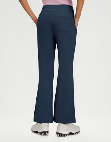 M MAELREG Golf Pants for Women Hight Waist with Pockets Boot Cut Flared Straight Workout Yoga Athletic Pants Women Navy — view 3