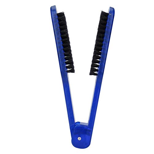 Peine alisador de cabello estilo V azul miniatura 6