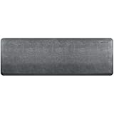 WellnessMats Linen Collection Anti-Fatigue Floor Mat, Slate, 72 in. x 24 in. x ¾ in. Polyurethane – Ergonomic Support Pad for Home, Kitchen, Garage, Office Standing Desk – Water Resistant, Non-Slip,