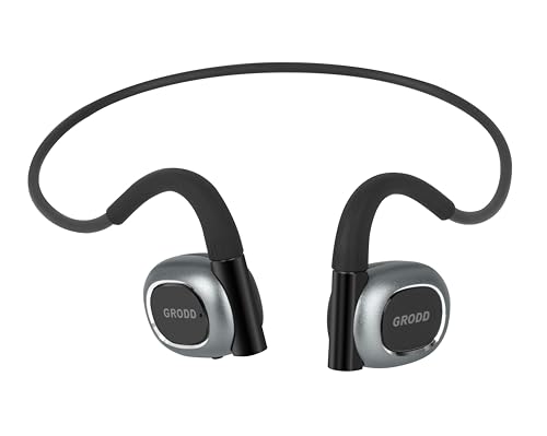 GRODD BEATZ 900 Open Ear Air Conduction Headphones With Advanced Air Conduction Technology BT5.3, Dual Mic, Dual Pairing, ENC, IPX5, Touch Control, Black