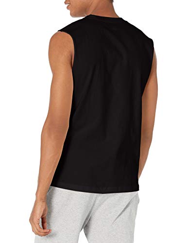Russell Athletic Men's Soft 100% Cotton Midweight Sleeveless Muscle T-Shirt, Black, Medium #TOP1