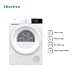 Hisense DHGE901 Asciugatrice a Pompa di Calore, 9kg, Bianca, A++