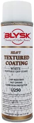 Blysk Heavy Textured Coating WHITE (U250) 15oz., paintable chip guard, chip resistant, fast drying, corrosion protector (1)