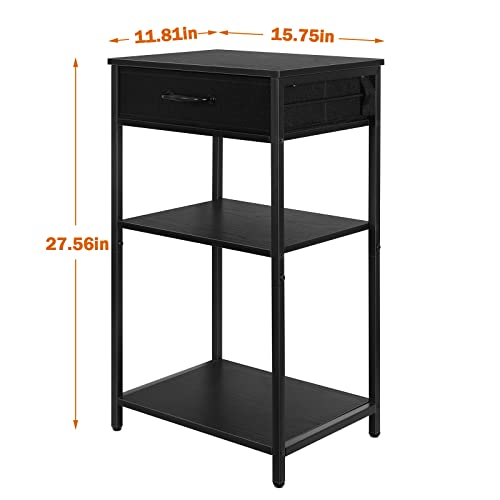 Eteli K176 Printer Stand Table For Home Office 3 Tier Small Printer Stand With Storage Drawer Multi-Functional Printer Desk Shelf thumb #4