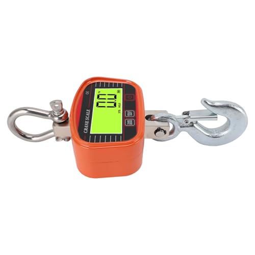 Balance de grue numérique 2000 kg orange avec écran LCD rétroéclairé et télécommande - 2