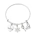 Figure Skating Bracelet - Figure Skating Jewelry -Ice Skating Jewelry - Ice Skate Charm Bracelet - Perfect Figure Skating Gifts