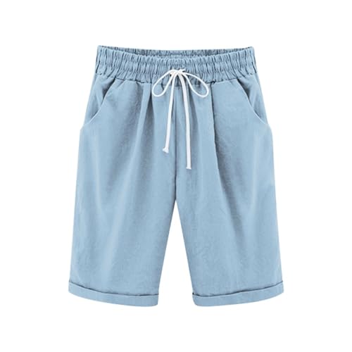 Shorts for Girls Summer Casual Knee Length Bermuda Shorts Kids High Waisted Drawstring Short Pants Teen Girls Clothes3