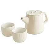 DIMENSION: Teekanne: Fassungsvermögen: 18,8 oz / 525 ml, oberer Durchmesser: 7 Zoll / 18 cm (inklusive Griff), Höhe: 4,8 Zoll / 12,3 cm; Tassen: Fassungsvermögen: 2,53 oz / 75 ml, oberer Durchmesser: 3,14 Zoll / 8 cm, Höhe: 2,36 Zoll / 6 cm.