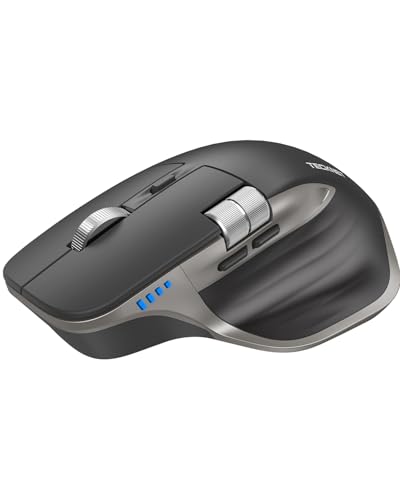 Image of TECKNET Wireless Mouse, Side Scroll Bluetooth Rechargeable, 3-Device