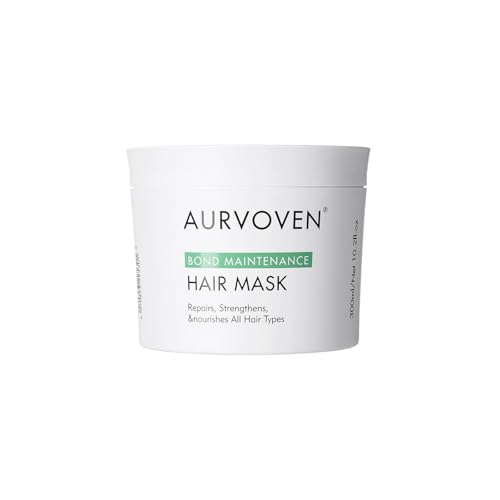 AURVOVEN Bond Maintenance Hair Mask for Dry Damaged Hair, 10.2 oz | Deep Repair Conditioning | Argan Oil | All Hair Types | 300ml