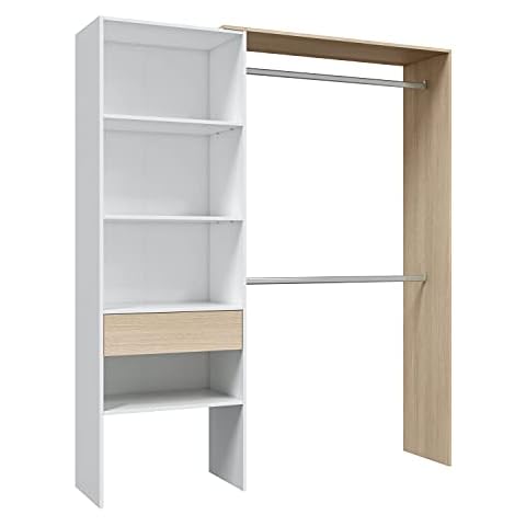 Habitdesign Armario Vestidor con 2 Barras y 4 Baldas Cover