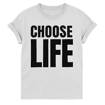 Tribal T-Shirts Camiseta Choose Life, camiseta para hombre y mujer de los años 80, blanco, L | Ya disponible en tu tienda friki favorita! En mundofriki.es! Tribal T-Shirts Camiseta Choose Life, camiseta para hombre y mujer de los años 80, blanco, L | Ya disponible en tu tienda friki favorita! En mundofriki.es!