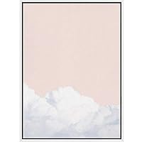SIGNWIN Framed Canvas Wall Art Pastel Pink Sky Nature Clouds Photography Modern Art Contemporary Relax/Calm for Living Room, Bedroom, Office - 16