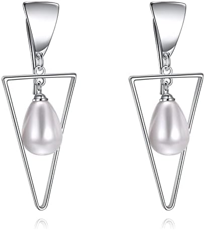 Pearl Earrings for Women 925 Sterling Silver Irish Celtic Knot Hoop Earrings Leverback Jewellery Gifts For Mum Mother Girls Friends