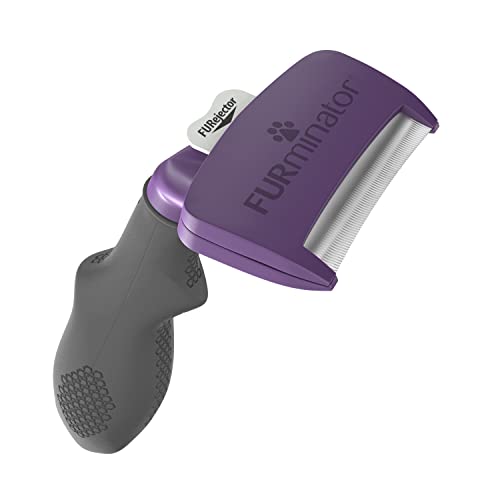 Image of FURminator Undercoat deShedding Tool for Medium /Large Short Hair Cats Over 4.5 kg, Violet