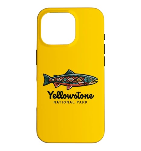 Yellowstone National Park Artistic Trout Fish Fly Fishing �X�}�z�P�[�X iPhone 16 Pro �p