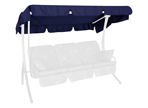 Angerer Toit pour balancelle 210 x 145 cm Qualité Swingtex, Couleur Bleu - (balancelle Non-Incluse)
