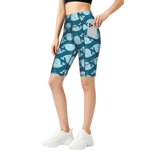 Legging pour femme court respirant avec poches pour le sport et le yoga