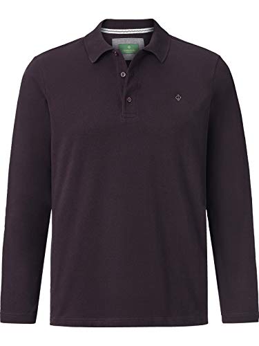 Preisvergleich Produktbild Charles Colby Herren Langarm-Poloshirt Duke Lenn dunkelrot M - 48 / 50