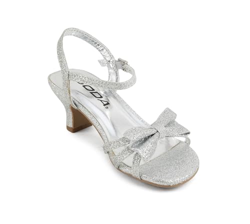 Image of Soda Girly-2 Children's Girl's Open Toe Slingback Block High Heel Sandals