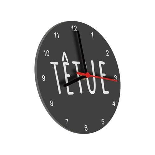 Horloge murale en verre idée cadeau humour femme et fille