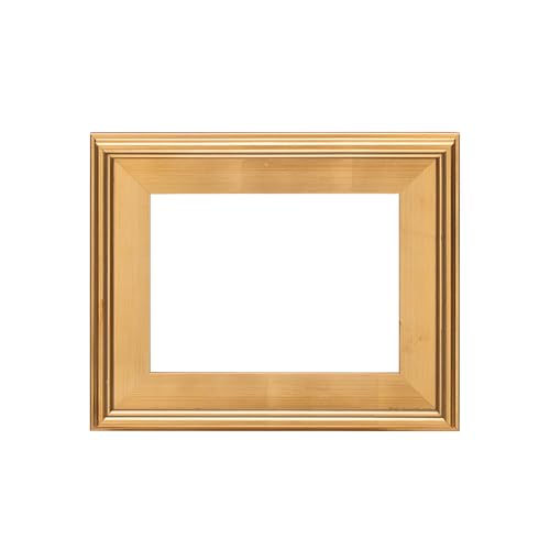 Creative Mark Plein Air Style Frame, Hand Leafed Gold, 9x12-2.75" Wide Moulding with 1/2" Rabbet Depth, Open Back W/O Glazing, Museum Quality, For Art Panels, Stretched Canvas, Pictures & More