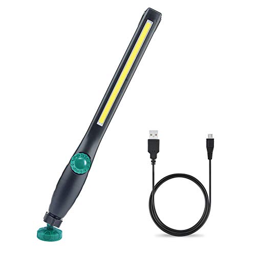 AuRiver Werklamp LED accu met magneet, werklamp LED werkplaats, werklamp werklicht voor auto reparatie, werkplaats, garage, camping, noodverlichting (groen)