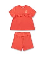 Sanetta Baby - Mädchen 222132 Und Kleinkind-Schlafanzüge, Orange, 92 EU