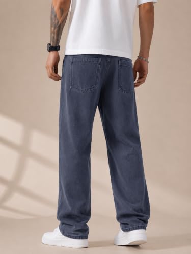 Image of Men's Comfortable Casual Denim Jeans || Straight Fit (Jean) for Men || Regular Fit Mid Rise Flat Front Full Length Jeans for Men| Modern & Fashionable for Casualwear