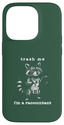 Funny Pun Accountant Raccoon Trash Me Im Raccoontant ���B���e�[�W �X�}�z�P�[�X iPhone 14 Pro �p