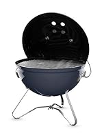 Weber Smokey Joe Premium Holzkohlegrill, Ø 37cm Grillfläche, portabeler BBQ Grill mit praktischem Tragebügel, porzellanemaillierten Deckel & Kessel - Slate Blue (1126804) (Packung mit 2) – Ansicht 2