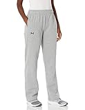 Under Armour Women's Hustle Fleece Pants , True Gray Heather (025)/Black , X-Large