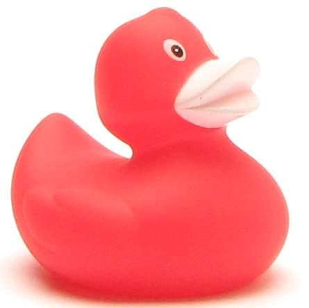 Duckshop Paperella da bagno Melanie rossa I cigolii I L 8 cm
