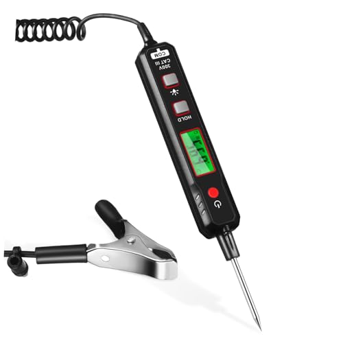 NUOBESTY Probador De Automático Para Automóviles Con Iluminación y Pantalla Herramienta Circuitos Eléctricos Compacto Usar