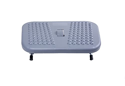 Apoio P/Pés Ergonômico C/Roldana Central Cinza NR-17