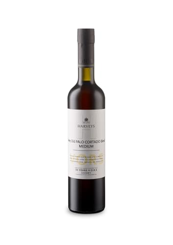 HARVEYS VERY OLD PALO CORTADO - Vino de Jerez, Vino Seco Blend Medium V.O.R.S, con 19,5% Volumen del Alcohol - Botella de 50 cl
