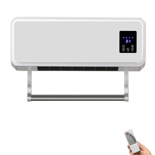 Aire acondicionado de pared sin aspas con control remoto y temporizador de 12h