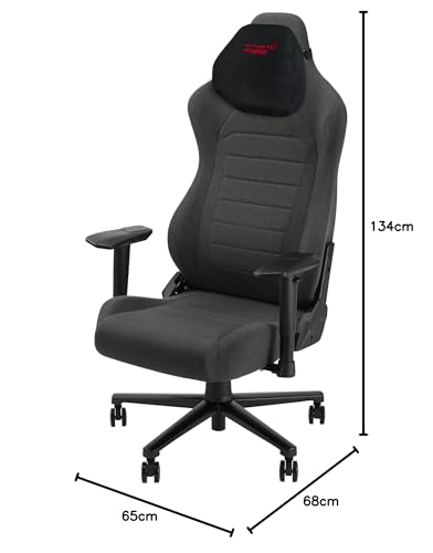 ROG AETHON FABRIC Sedia Gaming Ergonomica, Struttura in Acciaio, Supporto Lombare Integrato, Braccioli 2D Imbottiti, Rivestimento in Tessuto e Cuscini in Schiuma, Peso Massimo 136kg, Grigia - Sedia gaming - Immagine 1