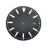 Carattere scala: graffette ATOMUSERLY Quadrante dell\'orologio sterile da 33,5 mm, 1 pezzo, blu verde, luminoso, adatto for movimento NH35(7)