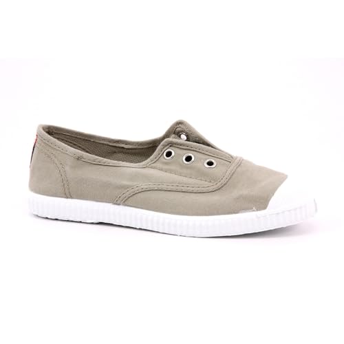 Chaussures bébé tissu coton pour l'école et le parc Cienta thé vert élastique - 7
