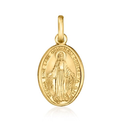 Ross-Simons Italian 18kt Yellow Gold Miraculous Medal Pendant